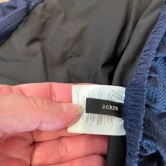 J. Crew Women Navy Blue Rickrack Ruffle Halter Tie Bandeau Swimsuit Sz 10 - Picture 3 of 8